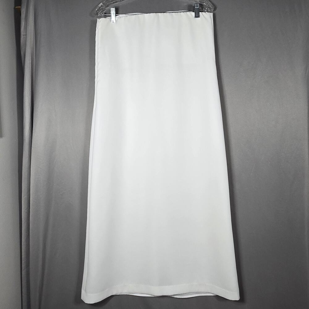 Tuckernuck Marin Dress White Crepe Strapless Midi Small Bridal Rehearsal Dinner